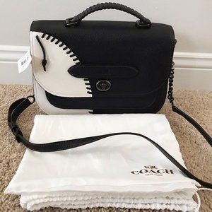 Coach Rip & Repair Link Messenger White/Black